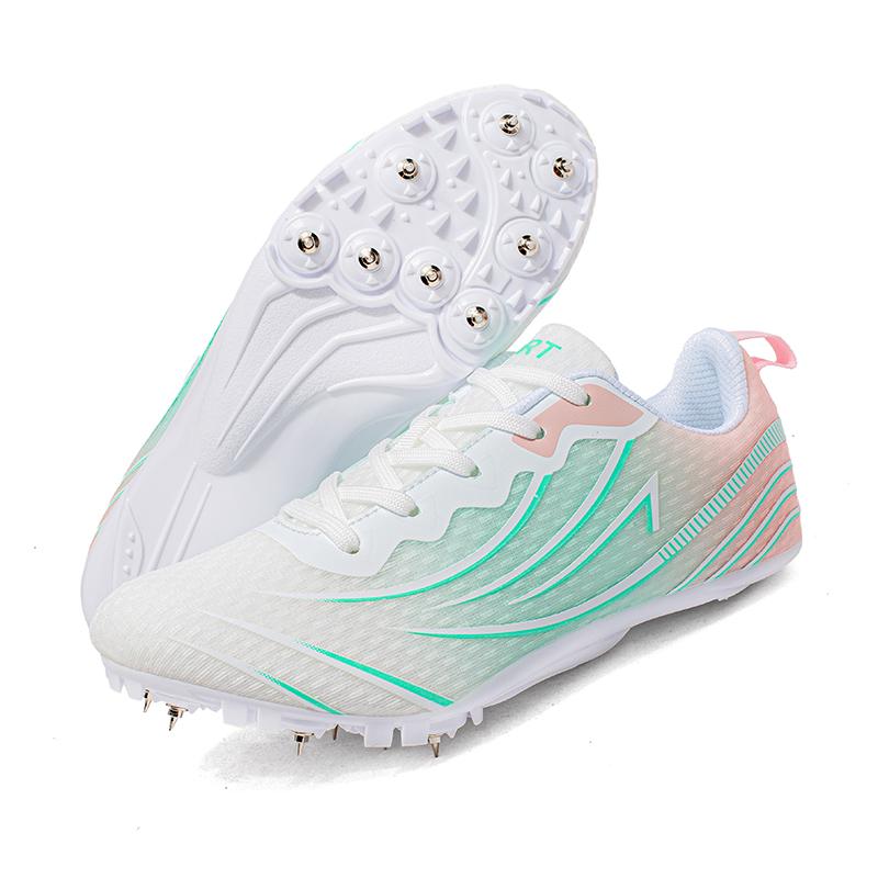 Men Track Field Shoes Professional Training Sneakers 8-Spike Running Spiked Shoes Women Sprint Race Running Sports Shoes Anti-slip