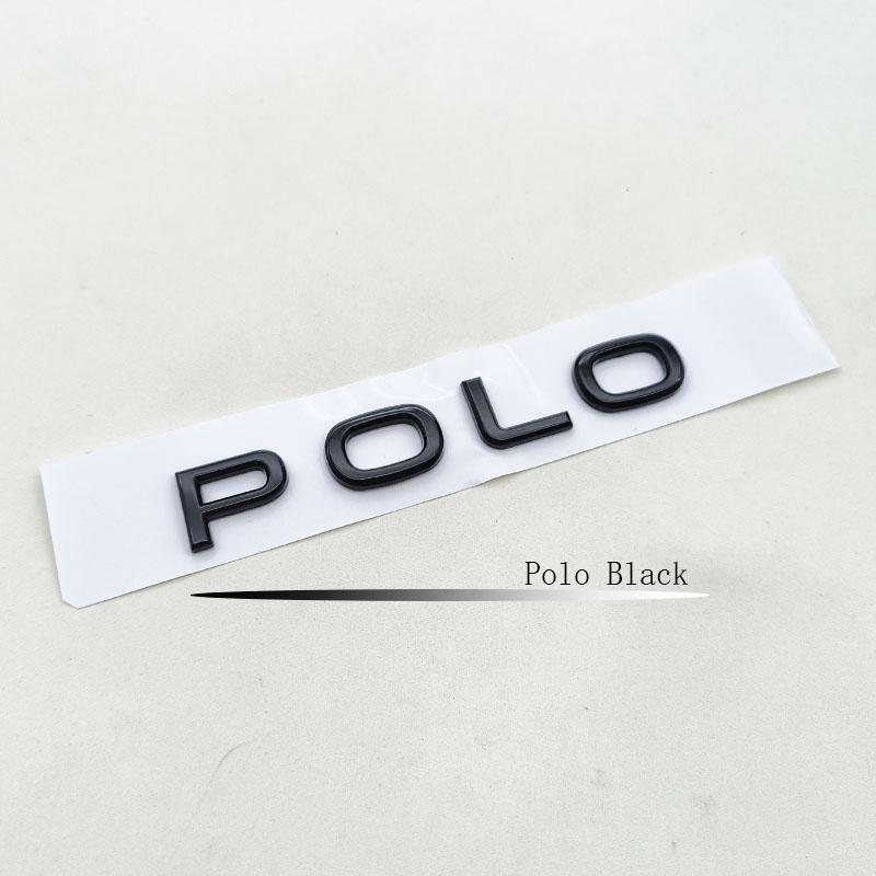 

2026 Hot For VOLKSWAGEN VW 3D ABS Chrome Black Logo Polo Emblem Letters Badge Car Rear Trunk Sticker For VW Polo MK7 MK8 GTI 201