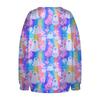 Women's Casual Fashion Printed Long Sleeved Knitted Sportswear Top, Loose Fit Halloween