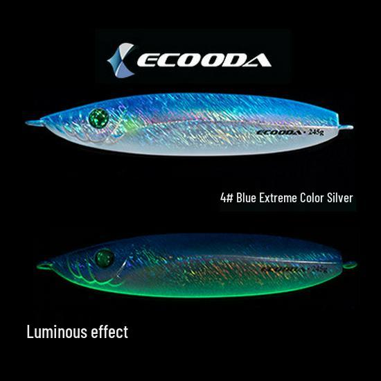 ECOODA YiKuda Luminous Winged Iron Fishing Lure for Long Cast & Boat Fishing.