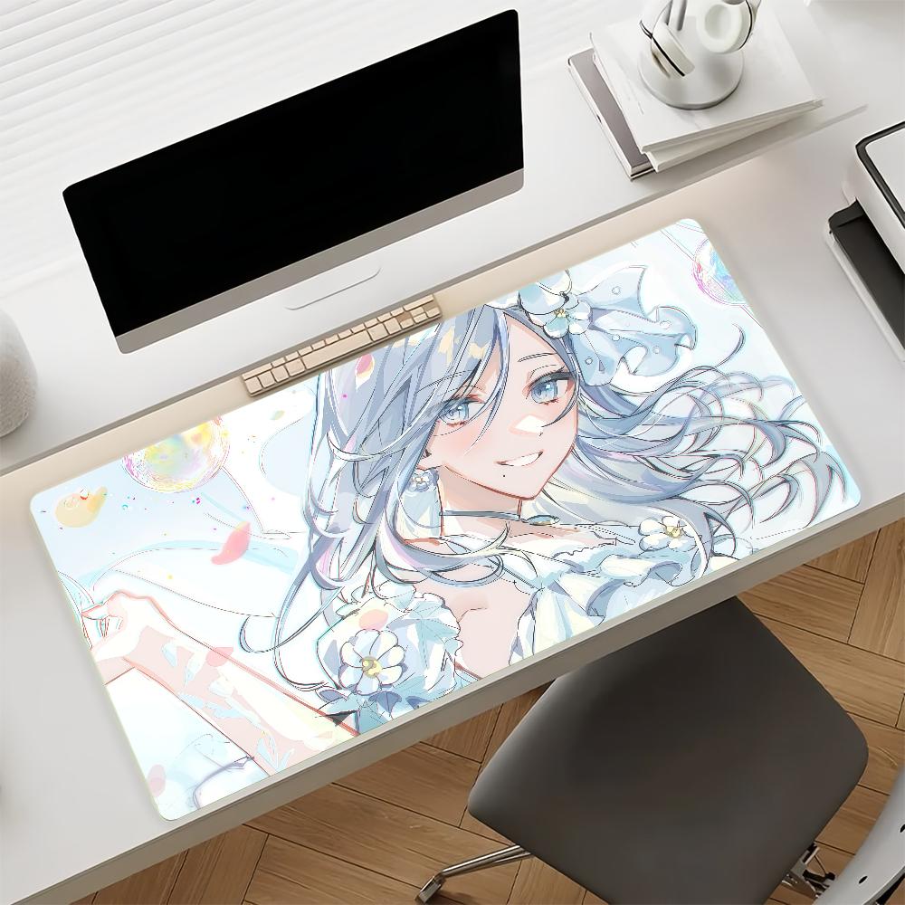 Virtual Idols H-Hinomori S-Shizuku Mouse Pad Anti Slip Rubber Edge Locked Thickened Laptop Gaming Desk Mat
