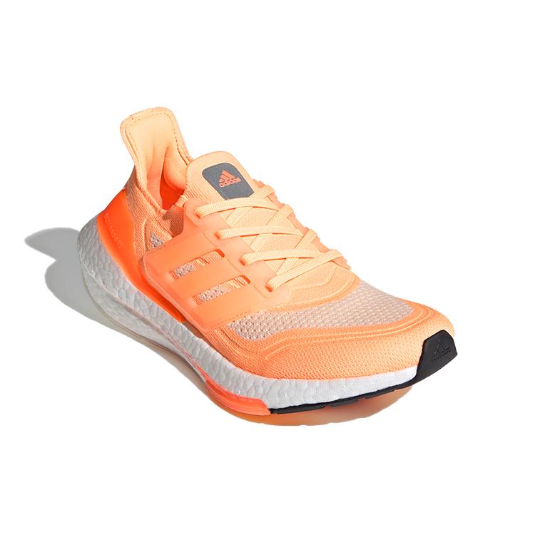New Adidas Ultra Boost 21 White Acid Orange Women's FZ1917