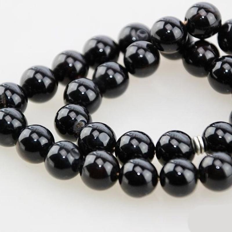 Natural Crystal Beads Necklace with Large 12mm Beads Detail Tassels Chain Gift Everyday Wear for Special Occasion