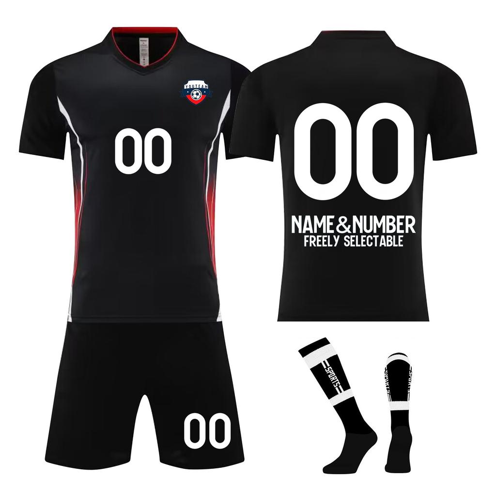 Men's Soccer Uniform Set Breathable Quick-Dry Jersey, Shorts & Socks Perfect for Training & Matches