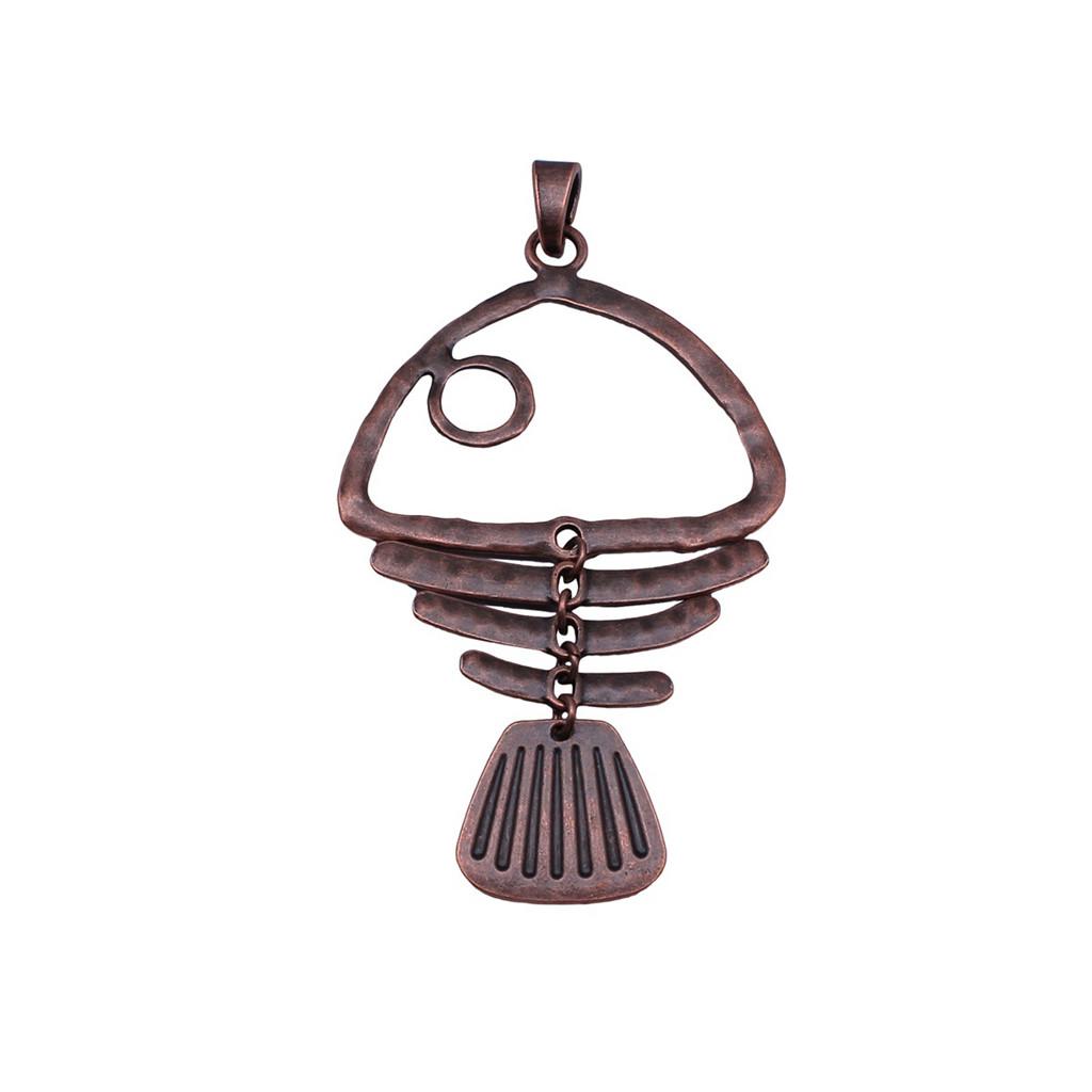 Fish Bone Charms Multi Color Alloy Pendants For Ocean Themed DIY Jewelry Accessories