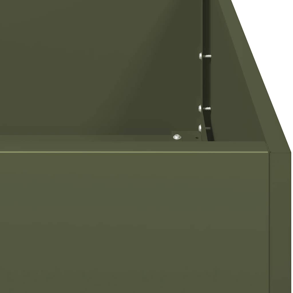 Pot, Olive, 280X40X40 Cm, Cold Rolled Steel