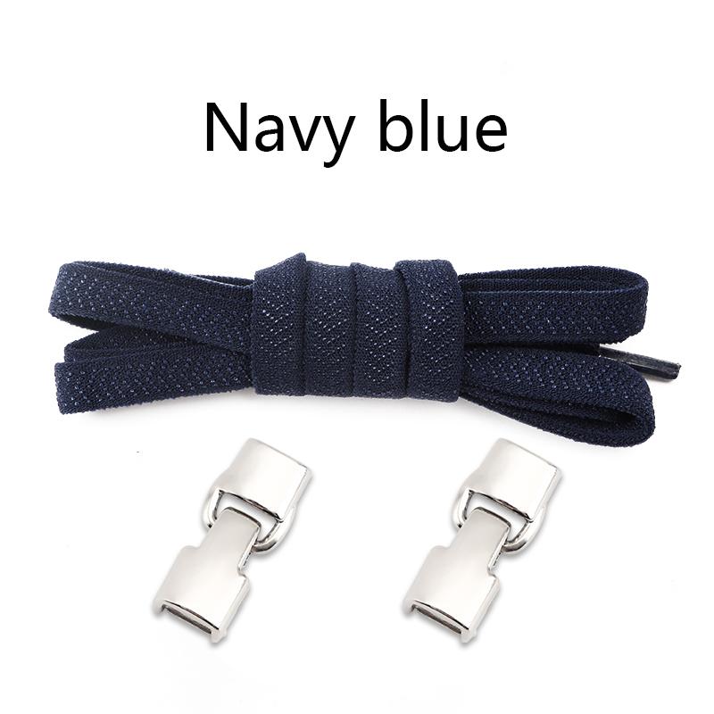 No Tie Shoe Laces Flat Metal Buckle Elastic Shoelaces Casual Shoes for Men and Women Lazy Shoelace Rubber Band Shoestring