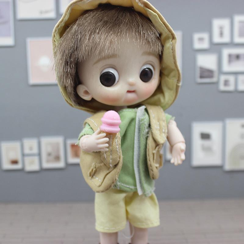 10Pcs Miniature Dollhouse Mini Ice-Cream Cones Model Mini House Pretend Play Food Doll Toy Accessories Dollhouse Photo Props