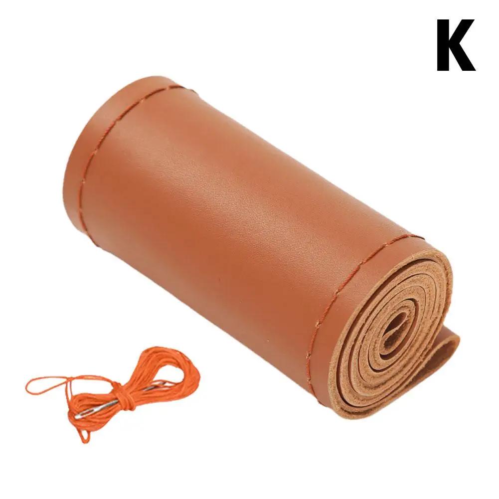 Piese auto interioare consumabile cusute manual din piele ghidon husă volan respirabilă din piele husă universală anti-alunecare S9X2