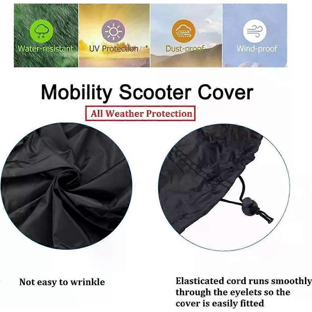 Winterbeauy Electric Mobility Scooter Cover, 210D Oxford Scooter Cover Waterproof Rain Cover for Wheelchair Protective Cover (190*71*117cm)
