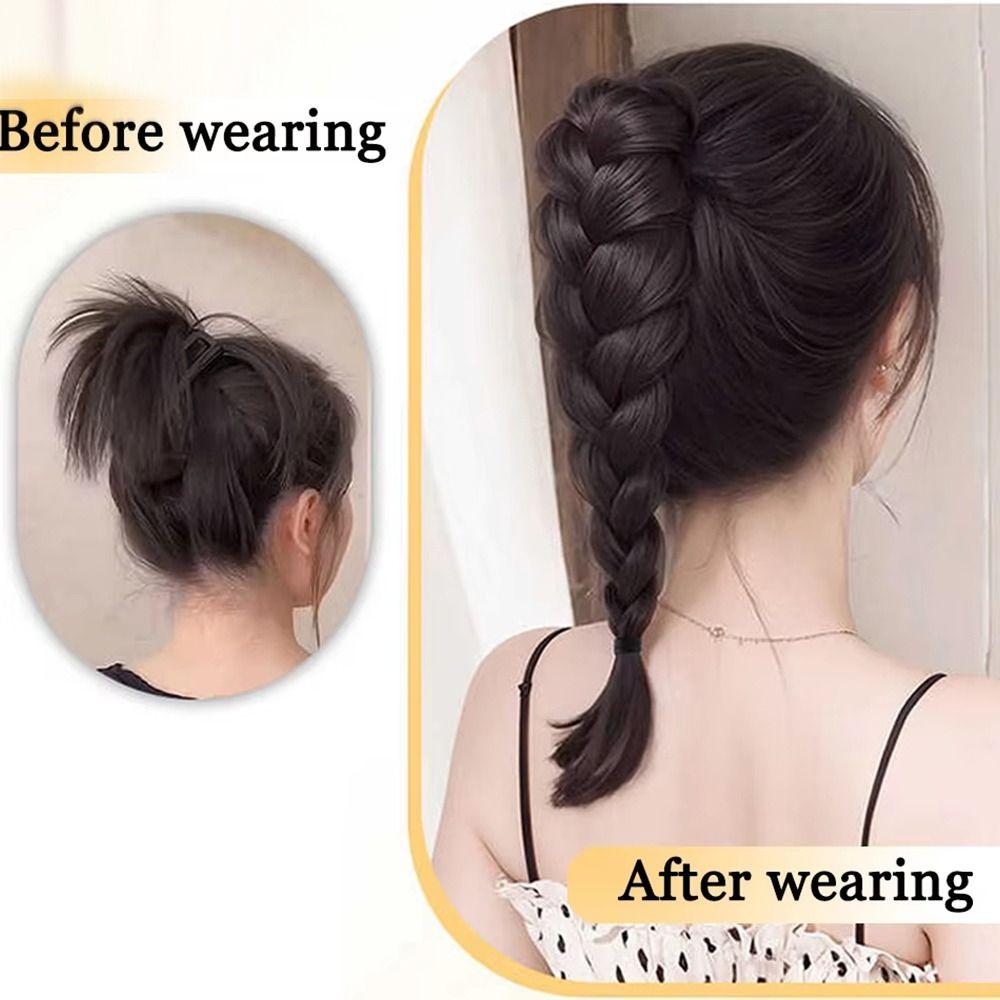 Lange Synthetische Perücke Pferdeschwanz Flauschige Perücke Haarspange Pferdeschwanz Haarnadel für Frauen Haar-Accessoires