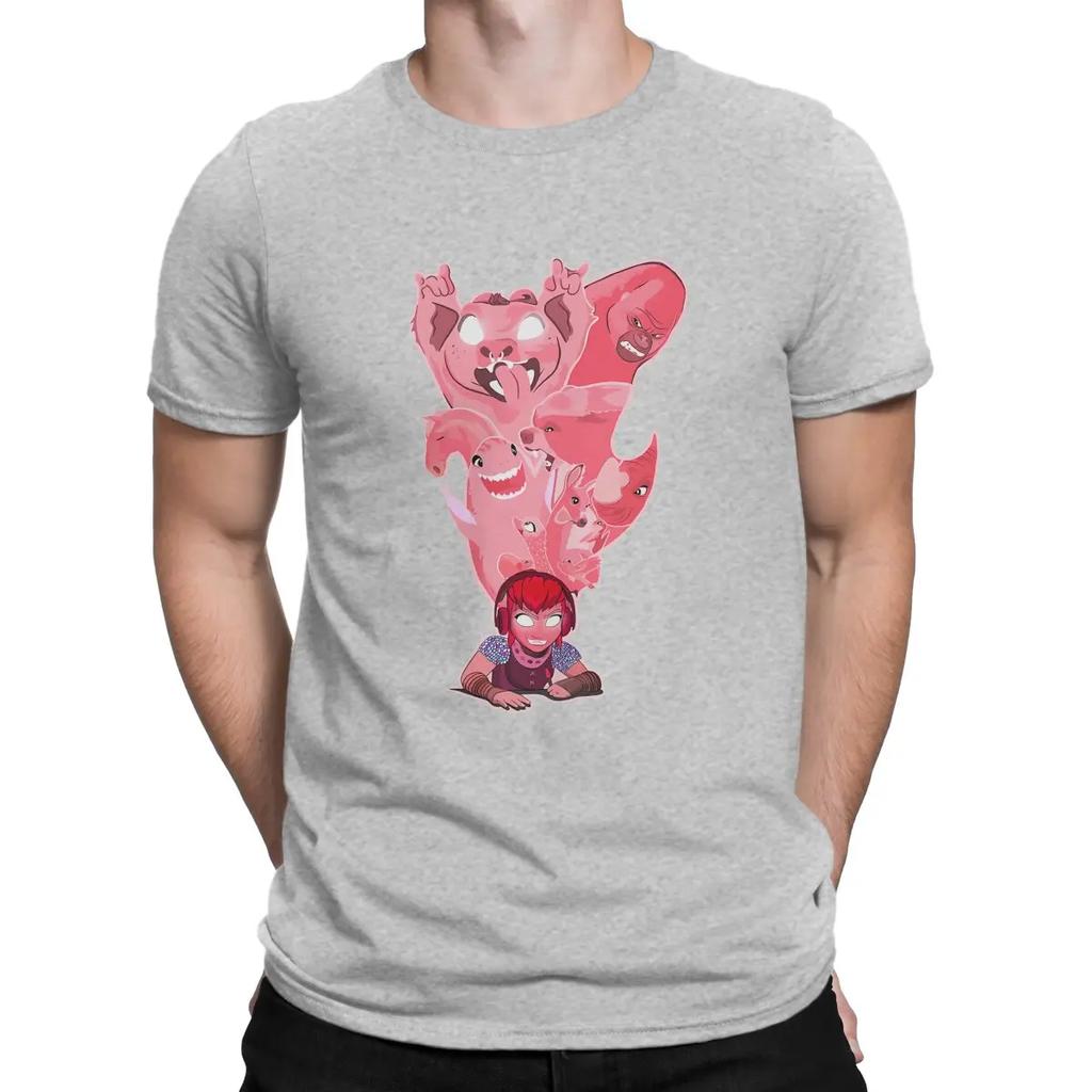 Cool Men's T Shirts Nimona Cartoon Funny Tees Short Sleeve Crew Neck T-Shirts Pure Cotton Adult Clothes