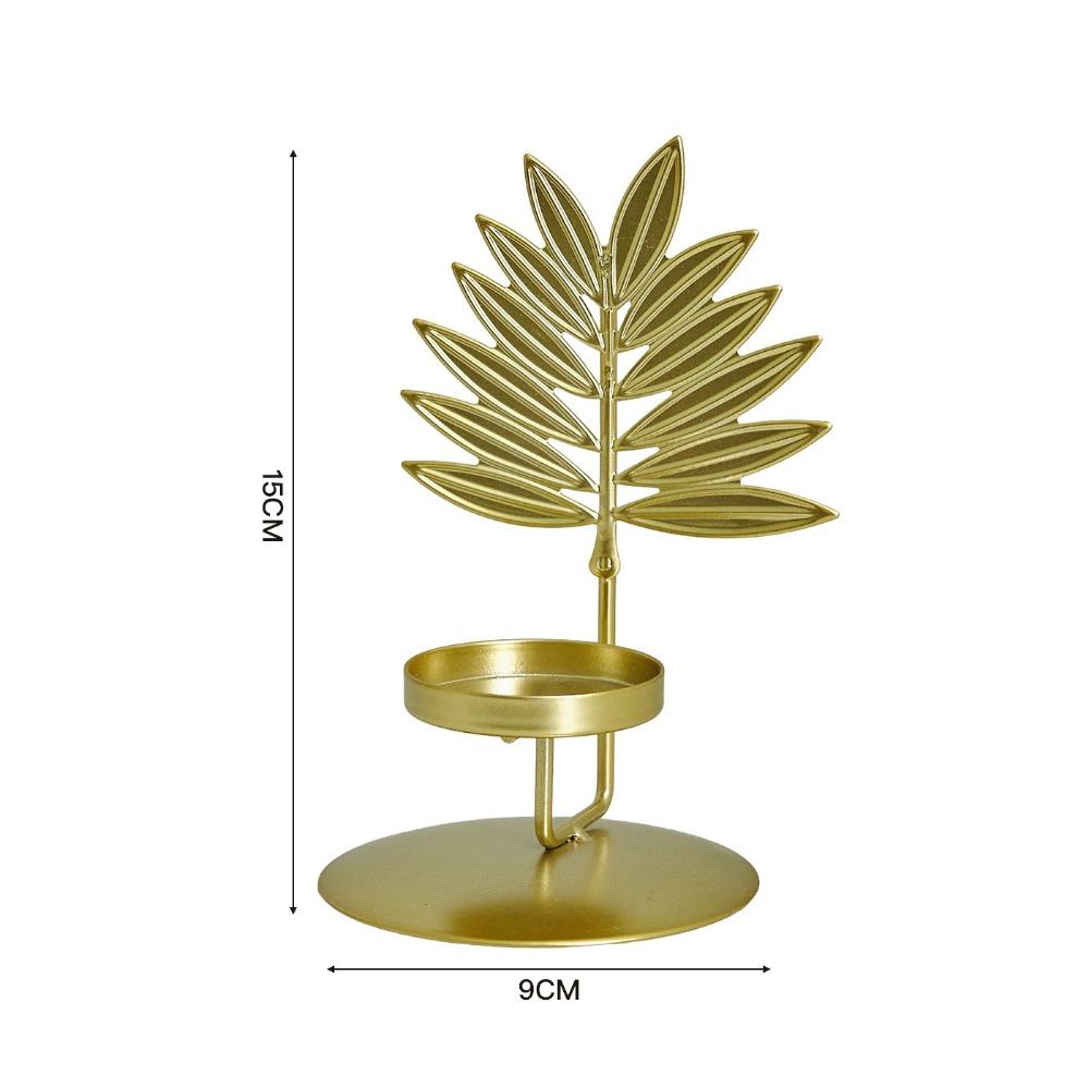 Unique Iron Candle Holder Premium European Elegant Design Candle Cups Leaf Design Retro Style Table Ornament Home Decor