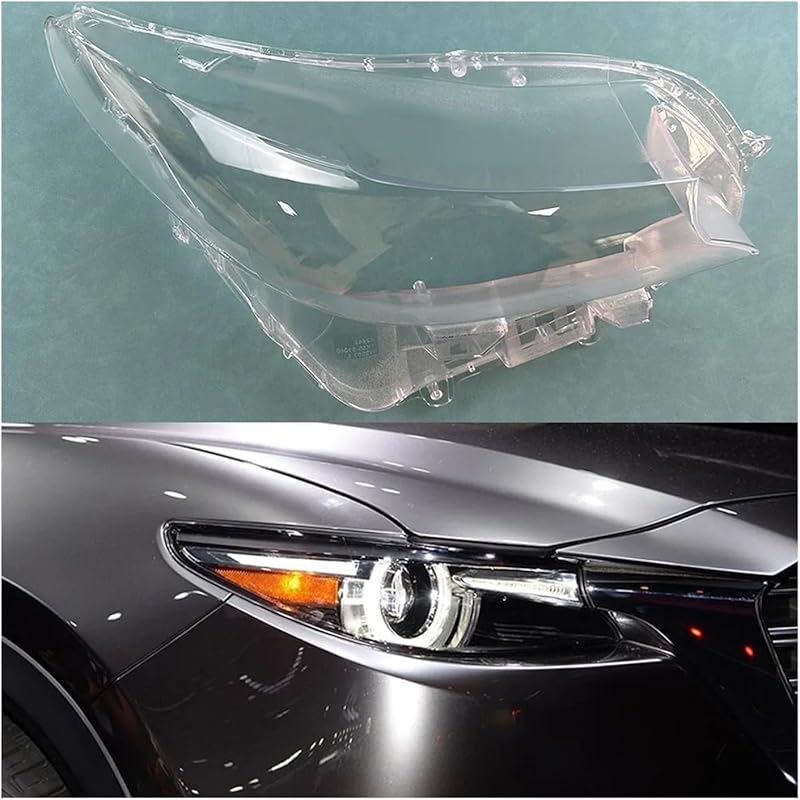 Compatible For Mazda CX-9 2016 2020 2021 Headlight Cover Headlamp Shell Headhights Lens Lampshade Transparent Plexiglass(Left)