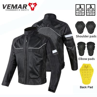 Motorrad-Fahrbekleidung Herren Damen Sturzschutz Reflektierend Mesh Atmungsaktiv Ganzjahresjacken Racing