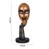 Resin Human Lady Face Showpiece, Medium, 1 Piece, Golden
