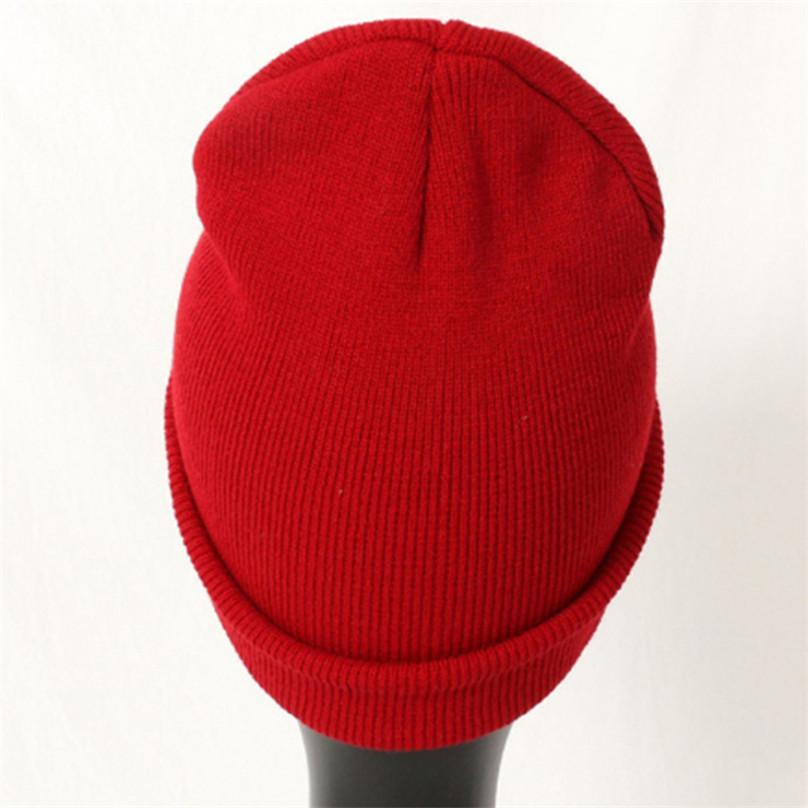 High Quality Exquisite Autumn and Winter Unisex All-match Pure Color Simple Style Adjustable Warm Knitted Hat