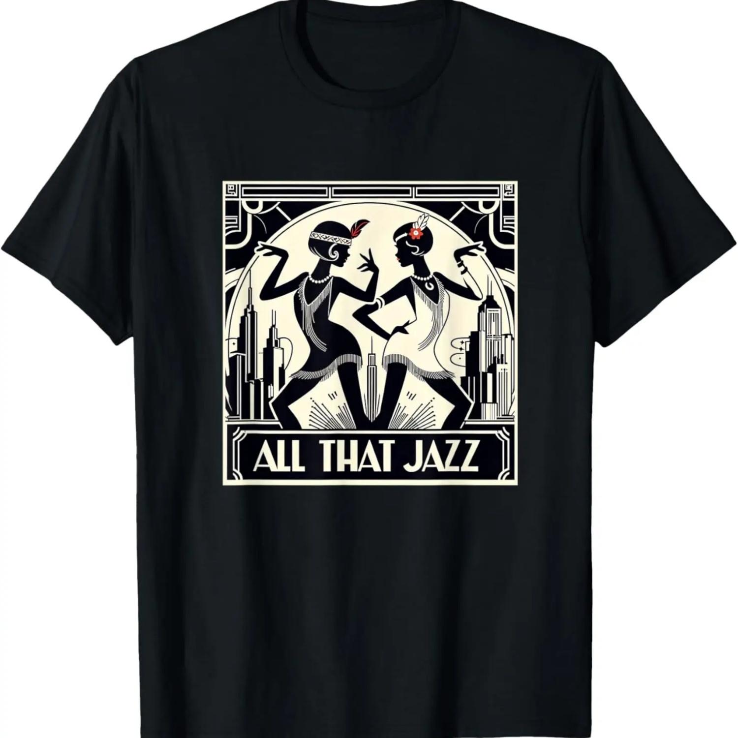 Chicago All That Jazz Art Deco 1920s Musical Theatre Flapper T-Shirt S чёрный