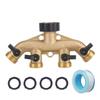 Garden Hose Splitter 4-Way High Flow Outdoor Garden Watering Agricultural Irrigation Home Car Wash Tap Controllable Divider