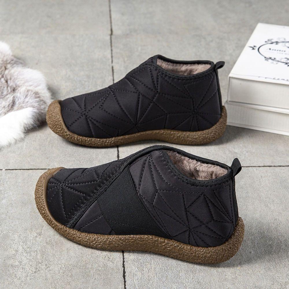 

Winter Cotton Shoes Fur One Comfortable Warm Snow Boots Winter Fleece Thickened Shoes Casual Women s Boots 35 чёрный