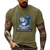 Men's Funny Animal Saying Graphic T-Shirt Retro Print Loose Fit Summer Casual Top