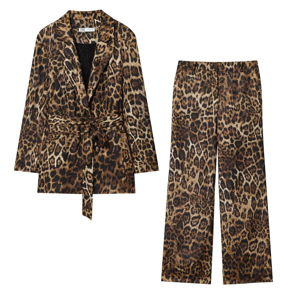 European and American style, French style, women's clothing animal pattern printing jacquard set 8640156 8657156