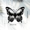 Metal Butterfly Wall Art Black, Large Garden Decor Outdoor, Indoor Hanging Sculpture for Living Room Balcony Terrace, Wedding Housewarming Gift