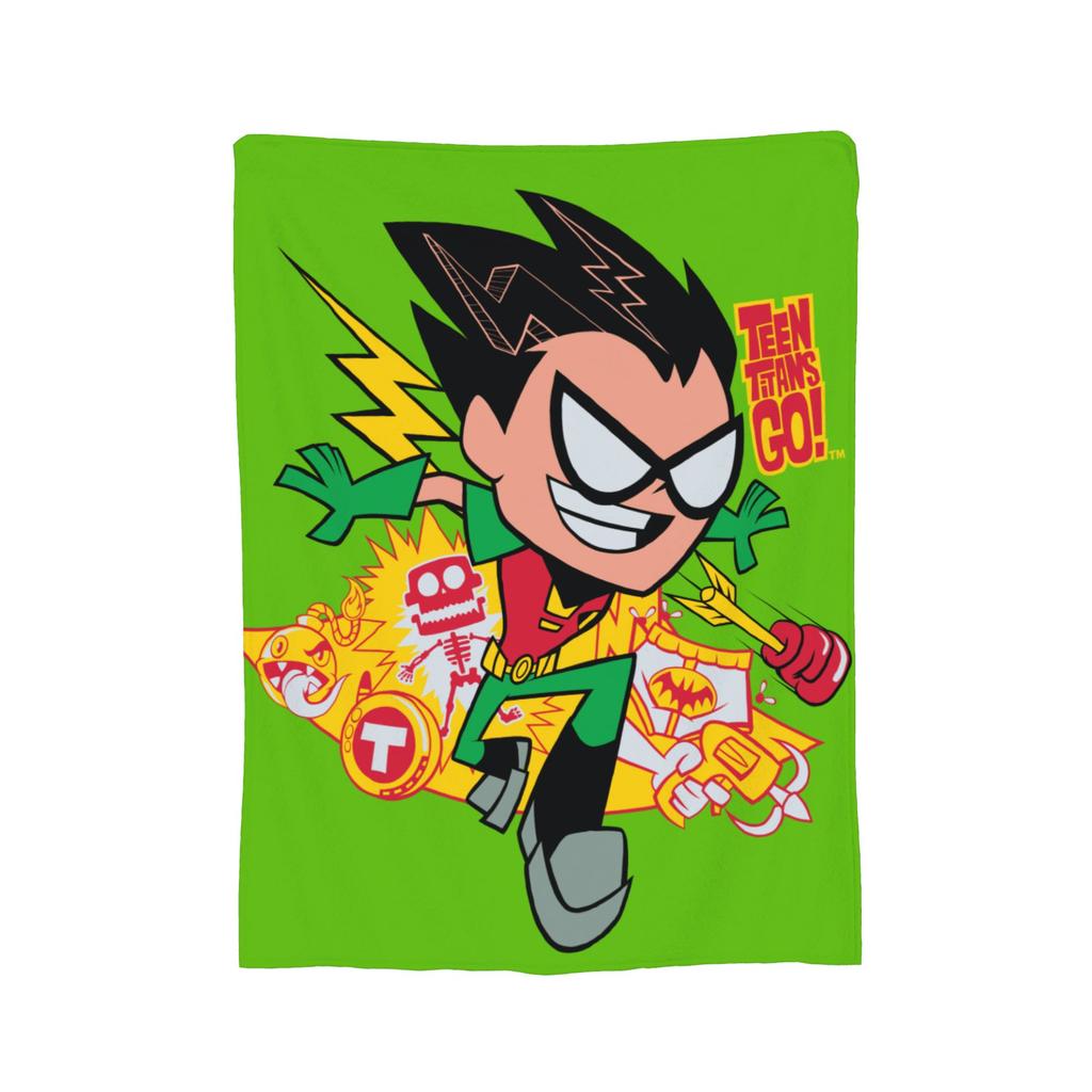 Coperta Familiare Teen Titans Go Flanella Vintage Morbida Coperte per Coprire Sedia Divano Inverno,