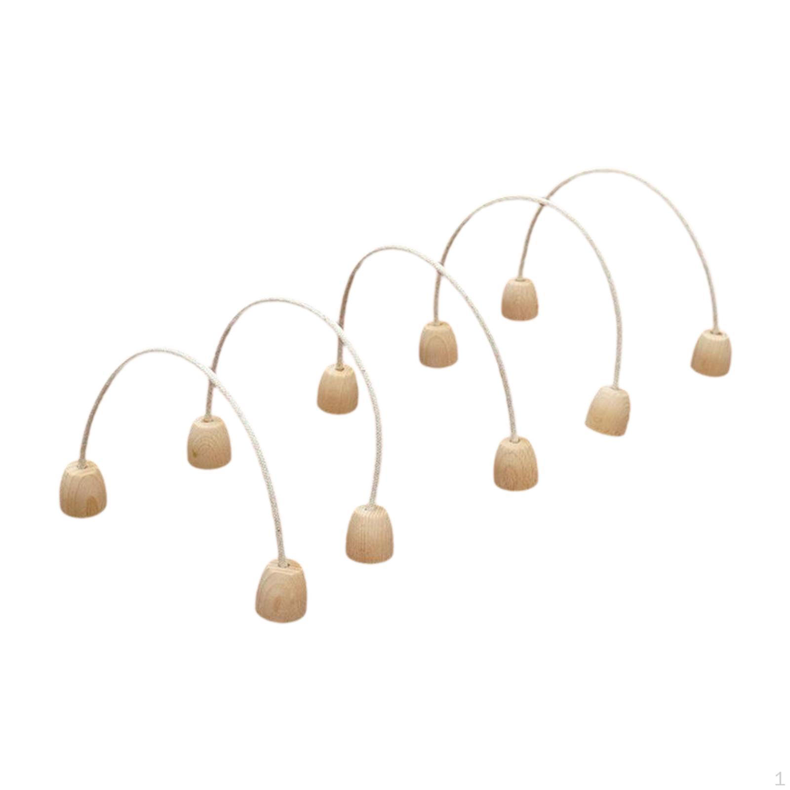 

5 Pieces Games Croquet Hoops Wooden Mallet Game for Kids Outdoor Sport Portable Replacement Fun