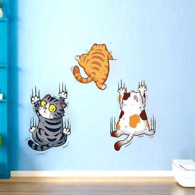 PVC Toilette Dekor Wandbild niedlichen Zimmer Hintergrund Aufkleber neue Katze Wandaufkleber