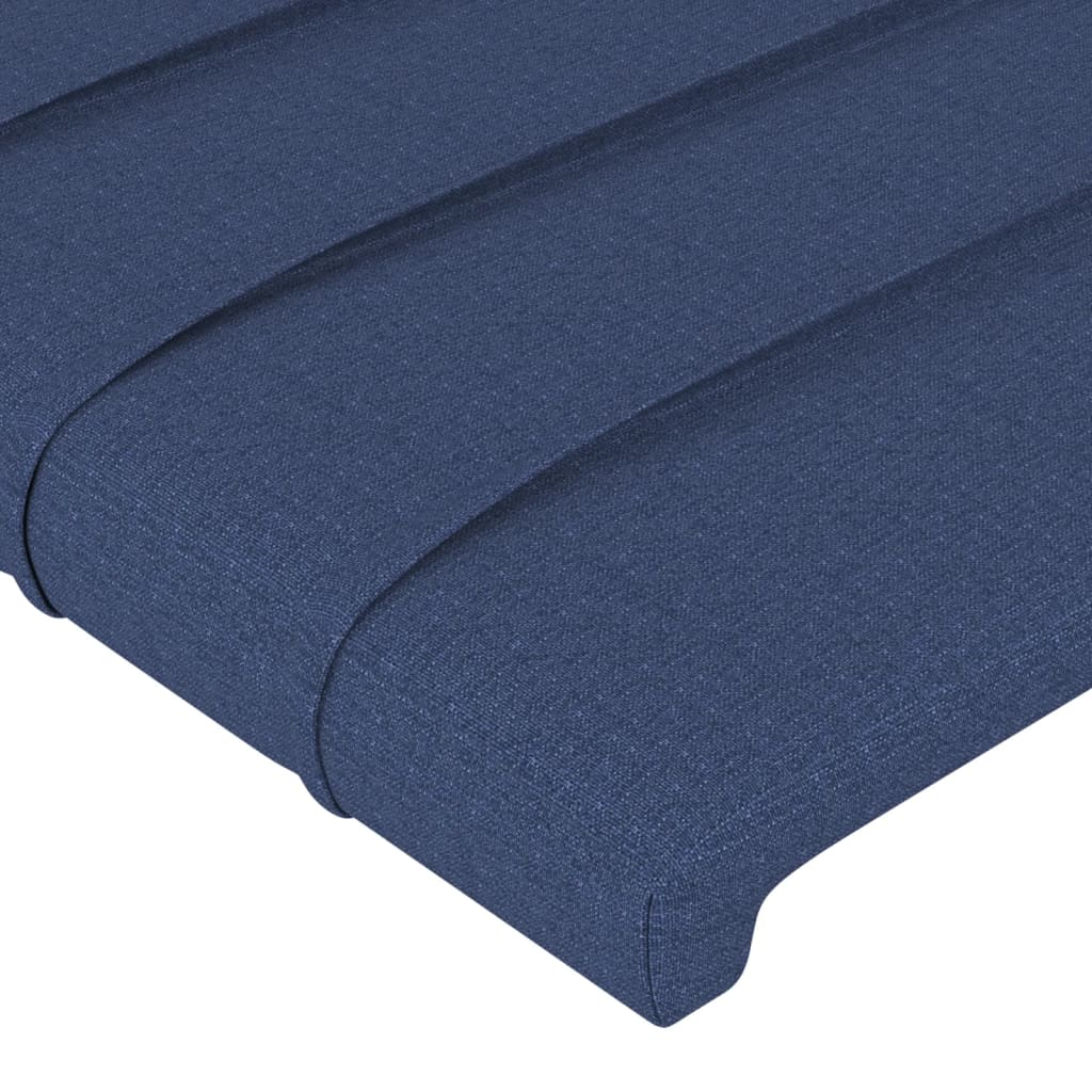 Bed Frame without Mattress Blue 140 x 200 cm Fabric