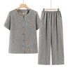 Elderly Women's Summer Floral Two-Piece Set