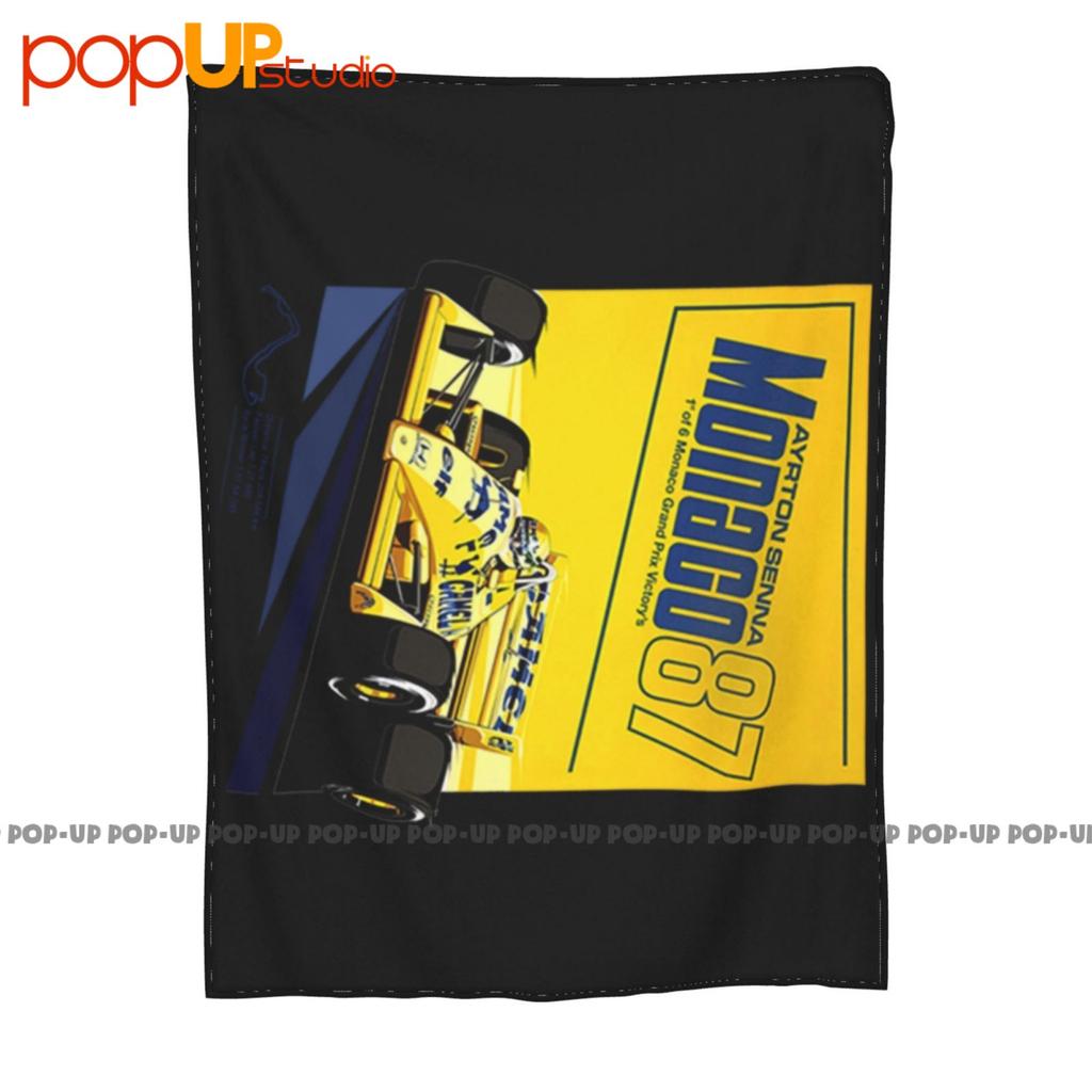 Tributo Ayrton Senna Pilota Formula Gran Premio Montecarlo 1987 Ultra-Soft Blanket Quilt Winter Sofa Cover Bed Covers