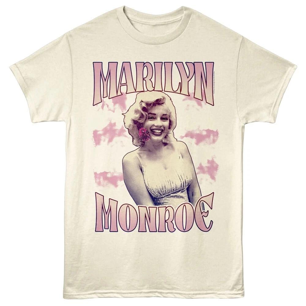 Marilyn Monroe Biting Flower Men s T Shirt L