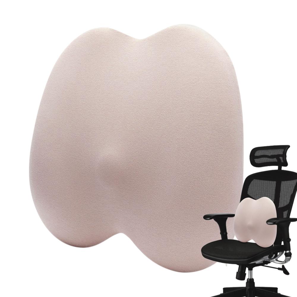 

Подушка для спинки автомобильного кресла, дышащая, для рабочего места, для поддержки спины, для защиты талии, эргономичная, мягкая, из пеноматериала розовый