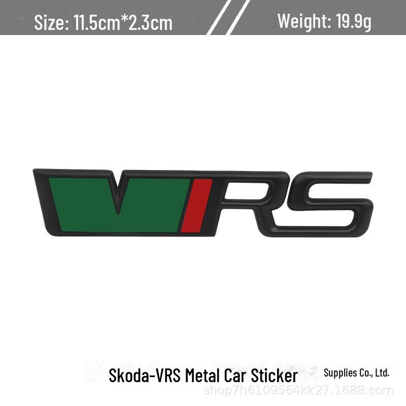Compatible avec Volkswagen Skoda Octavia/Fabia RS: Logo VRS de calandre/aile/métal arrière et autocollant de carrosserie