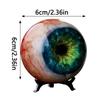 6cm Realistic Eyeball Resin Ornament with Base Creepy Eye Ball Decoration