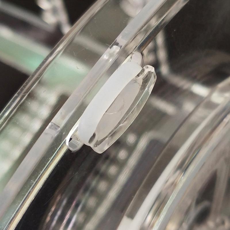 30*17*5cm1 Stück transparenter vierseitiger 360-Grad-Dreh-Schmuckrahmen, Aufbewahrungsständer für Ohrringe, Ohrclips, Halsketten und Armbänder.