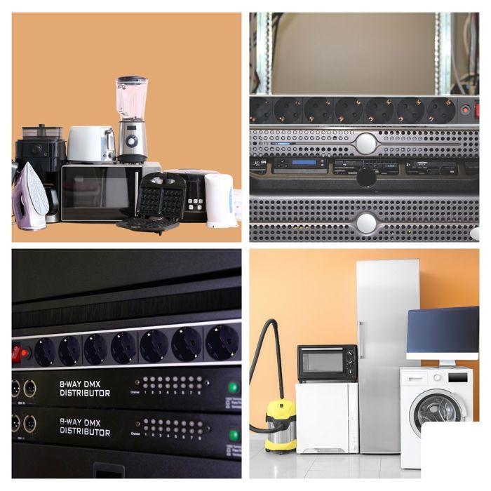 Bloc multiprise - noname - 8 prises - protection enfant - interrupteur lumineux - 3680w max