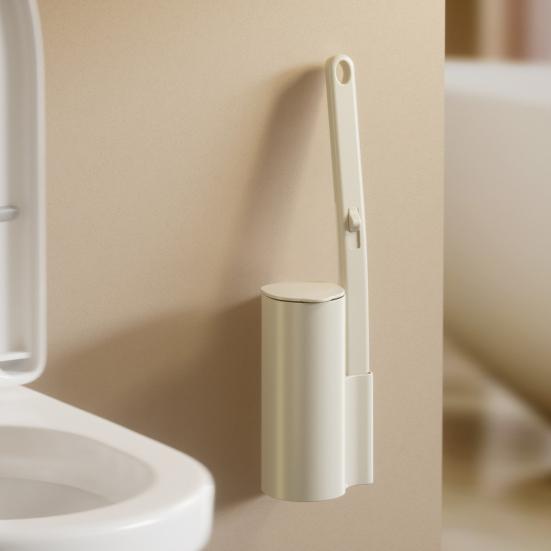 Jednorazowa szczotka do toalety z wymiennymi końcówkami Uchwyt do montażu na ścianie Szczotka do czyszczenia z głębokim rowkiem Środek do czyszczenia łazienki