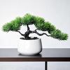Artificial Pine Plant Bonsai Decor Indoor Desk Home Office Tabletop Decoration Plastic Miniature Greenery