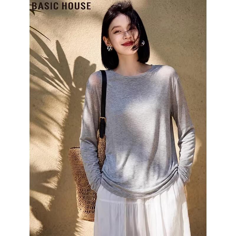 Basic House Women s Thin Sun Protection Long-Sleeve T-Shirt One Size