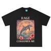 Rage Consumes Me Dolphin Funny Dolphin Meme T Shirt Men Women Hip-hop T-shirts Short-sleeved Casual Vintage Cotton T-shirts