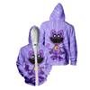 New Anime Smiling Critters Cartoon Hoodie Zip Up Hoodies Sweatshirts Smiling Critters Cartoon Zipper Jackets Coats