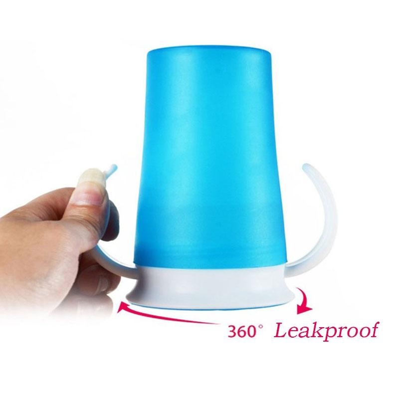 Moderne Nützliche Kinder Fütterung Wunder Baby Lernen Sicher Auslaufsicher 360 Grad Training Trinkbecher Flasche Mit Griffen