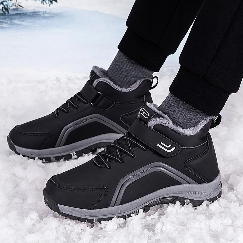 Winter soft-soled velvet warm mother shoes high-top cotton shoes in the elderly walking shoes snow boots father shoes