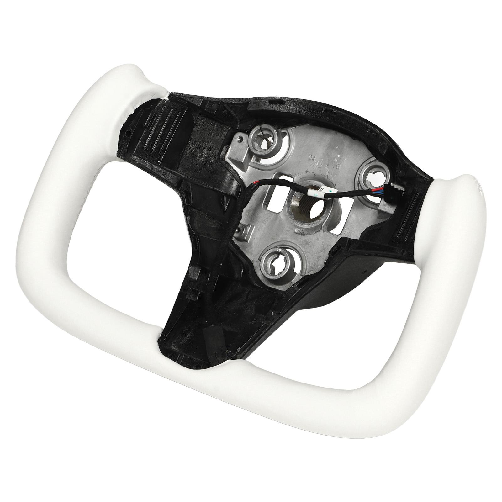 

Рулевое колесо Yoke с функцией подогрева, белая наппа, замена для Tesla Model 3 20172021