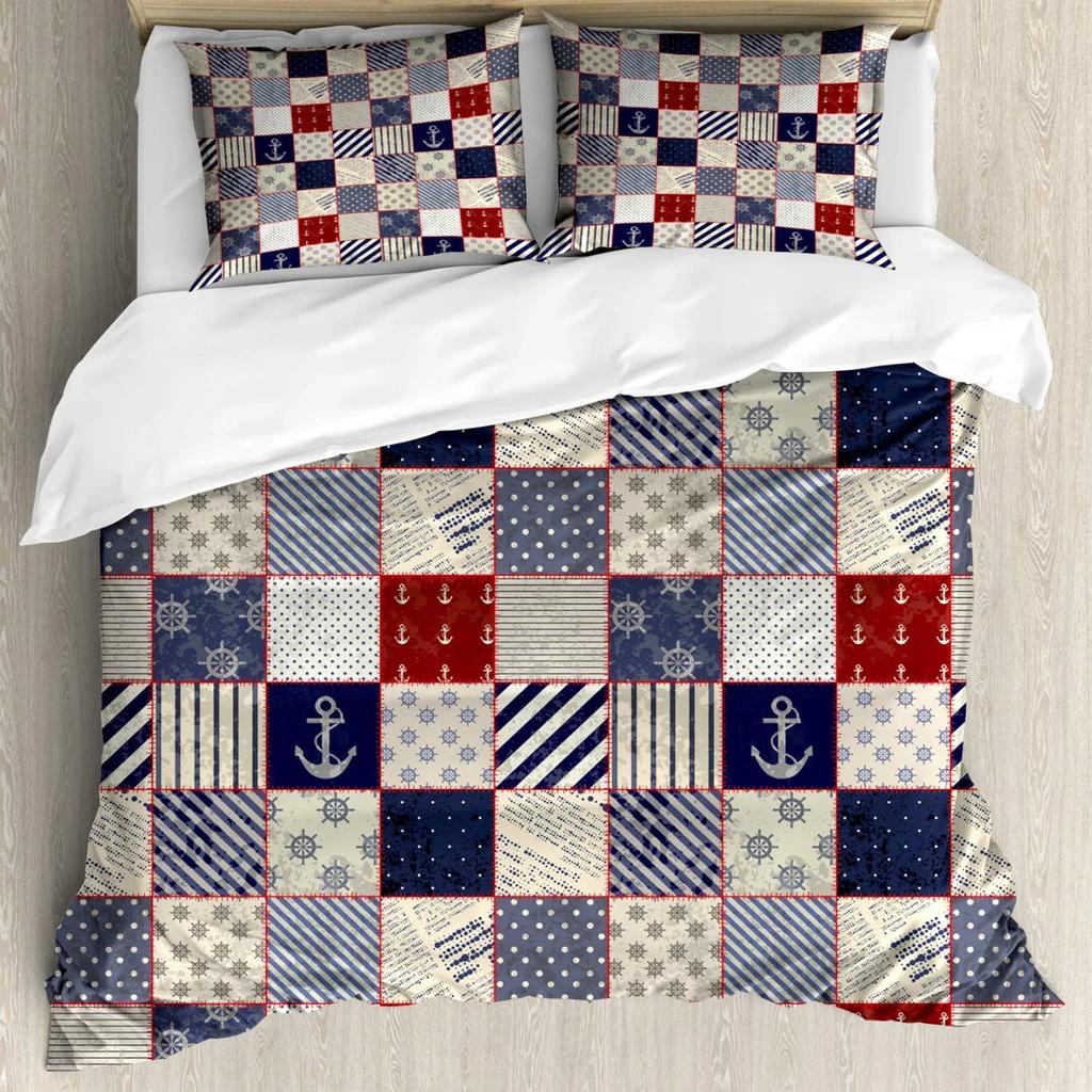 Geometric Duvet Cover Spanish Culture Inspired Ornamental Symmetric Floral Arrangement Vivid Palette Twin Polyester Qulit Cover