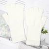 Unisex Knitted Half Finger Gloves Long Wrist Fingerless Gloves for Women Men Winter Black Warm  Workout Cycling Gloves