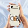 For iPhone 17 Air Case Three Animal Dolls Pattern Printing Straight Edge TPU Phone Back Cover